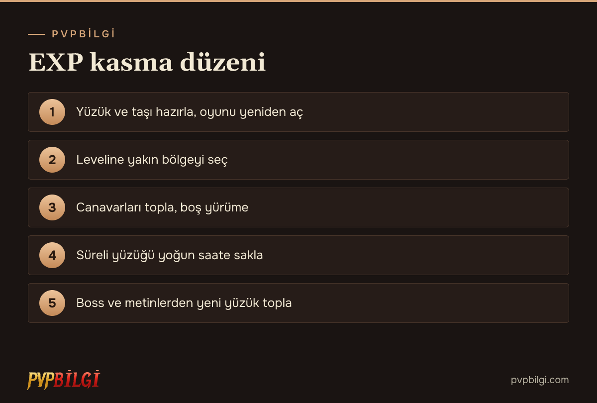 EXP kasma adımları