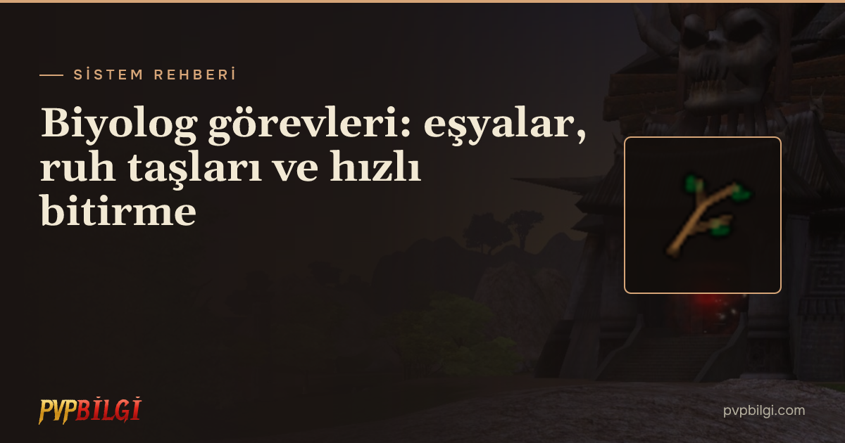 Metin2 biyolog görevleri: eşyalar, ruh taşları ve hızlı bitirme